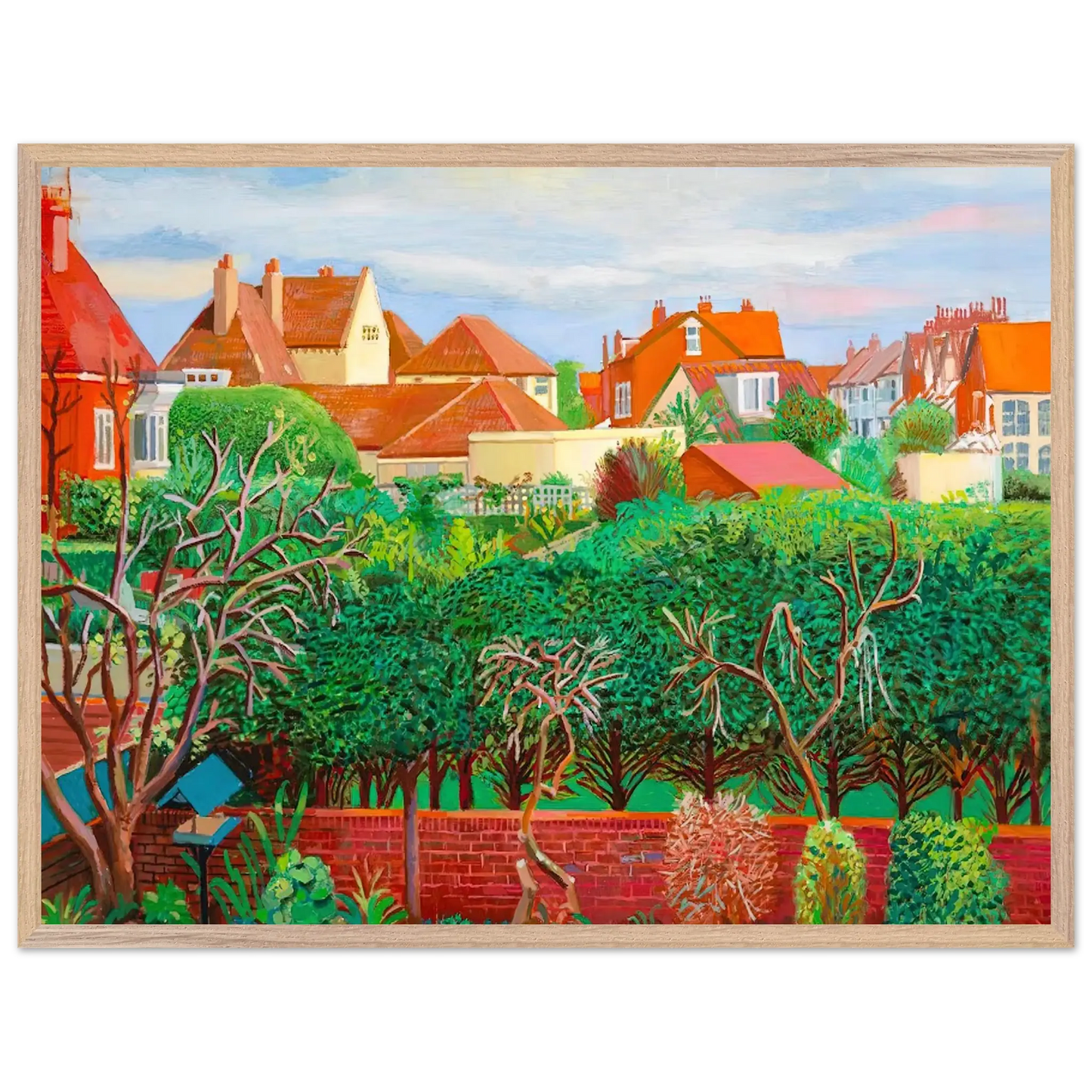 David Hockney - David Hockney Wall art - 60x80 cm / 24x32 Inches - Premium Wooden Framed Poster With Fine Art Paper - Wood frame