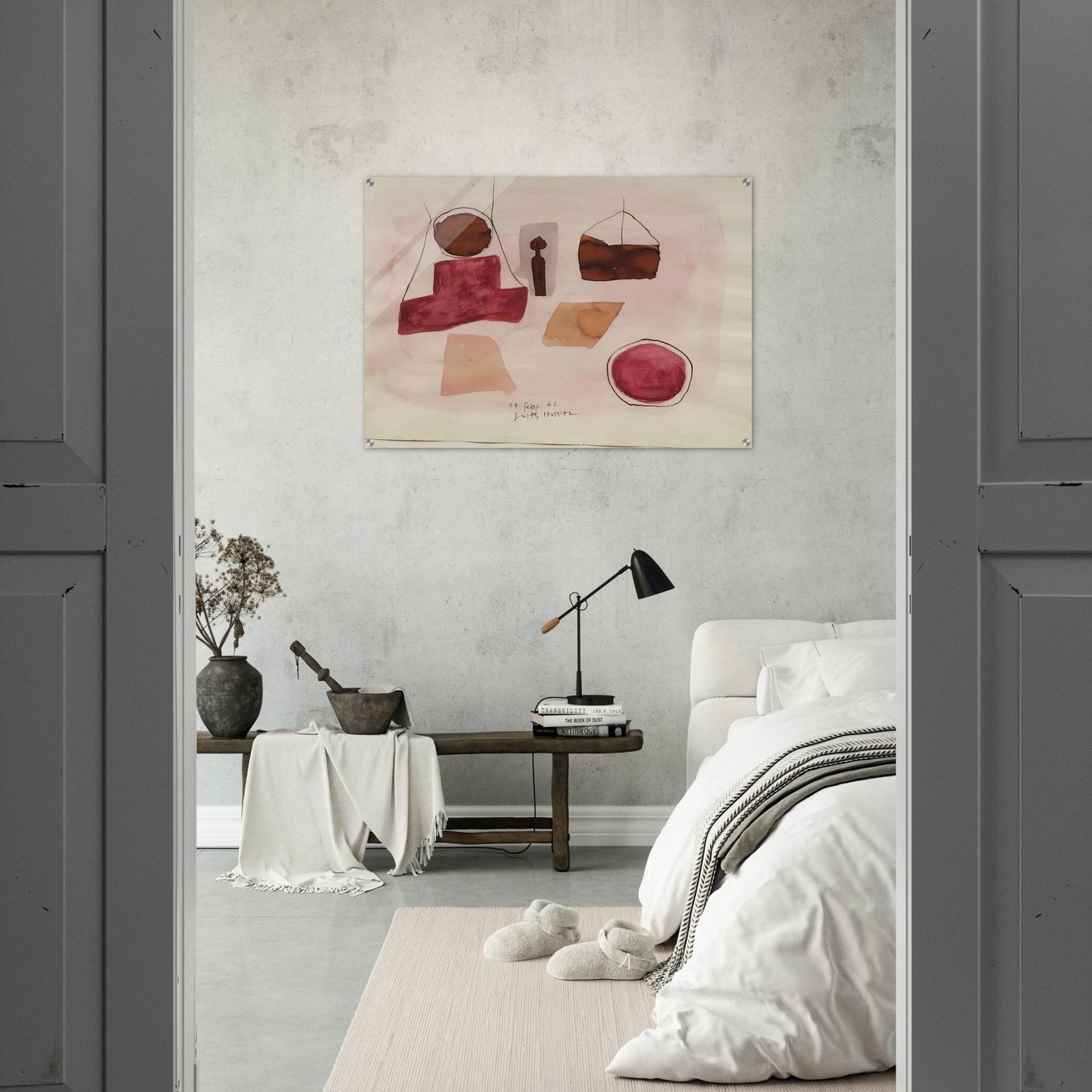 15.Febr.62 - 1962 - Julius Bissier Acrylic Print - 70x100 cm / 28x40″ inches | Julius Bissier Wall Art | Julius Bissier Prints