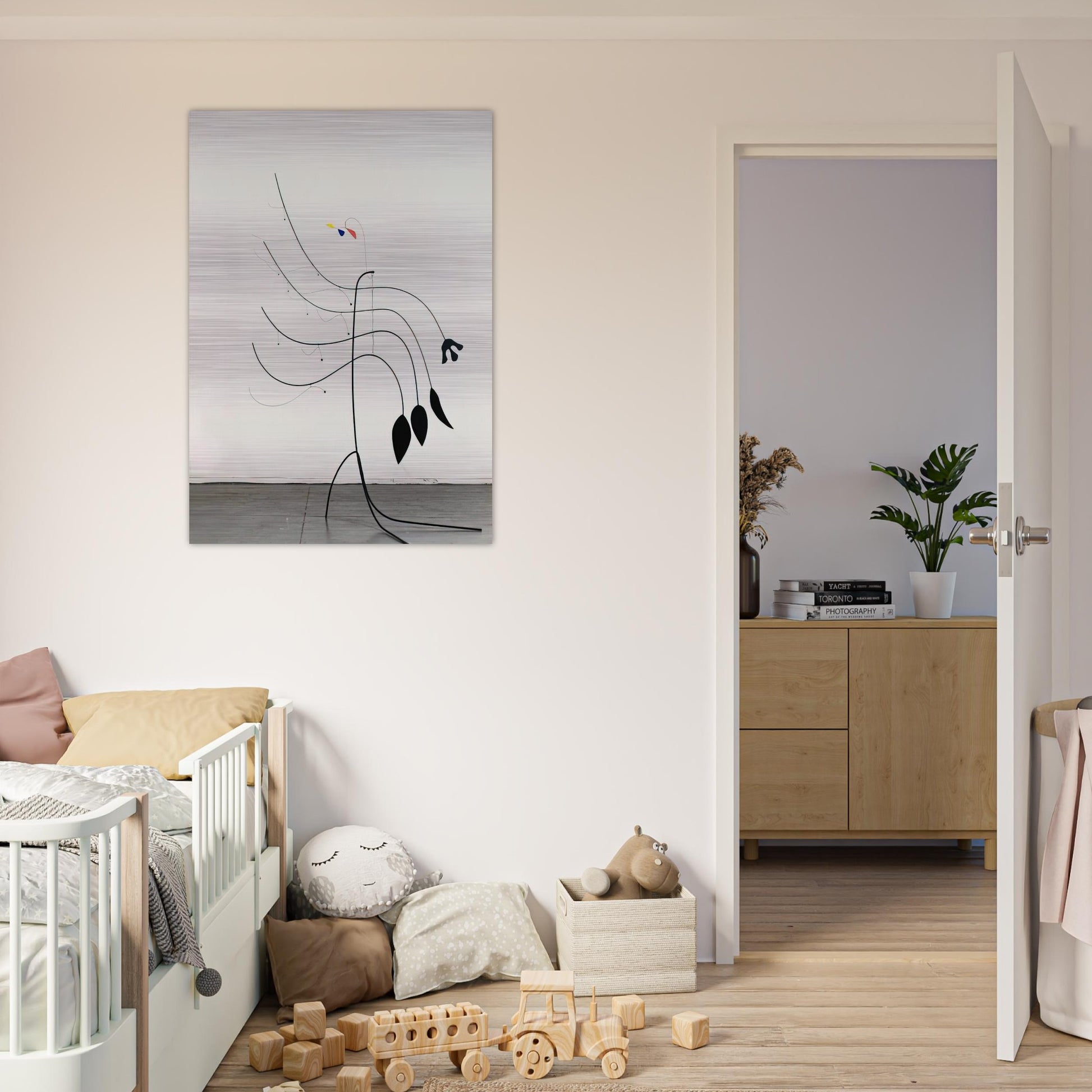FOUR LEAVES AND THREE PETALS 1939 - Alexander Calder Brushed Aluminum Print - 70x100 cm / 28x40 inches | Alexander Calder Aluminum Print | Alexander Calder Prints