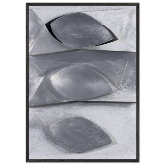 Composition-Relief - Concretism - Gyula Kosice 70x100 cm / 28x40 inches Framed Art Print – Black Wooden Frame