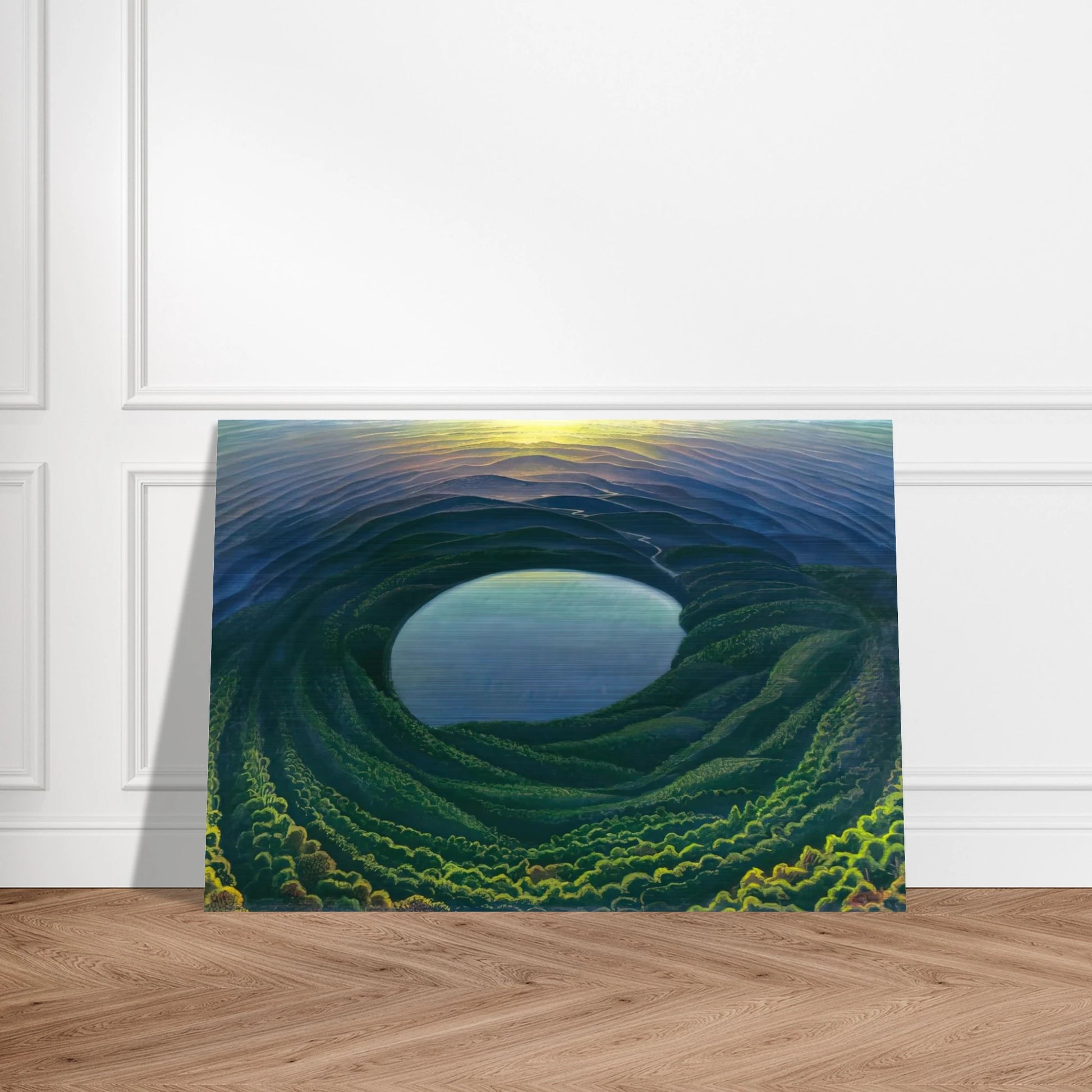 Lago umbro - 1942 - Gerardo Dottori Brushed Aluminum Print - 70x100 cm / 28x40 inches | Gerardo Dottori Aluminum Print | Gerardo Dottori Prints