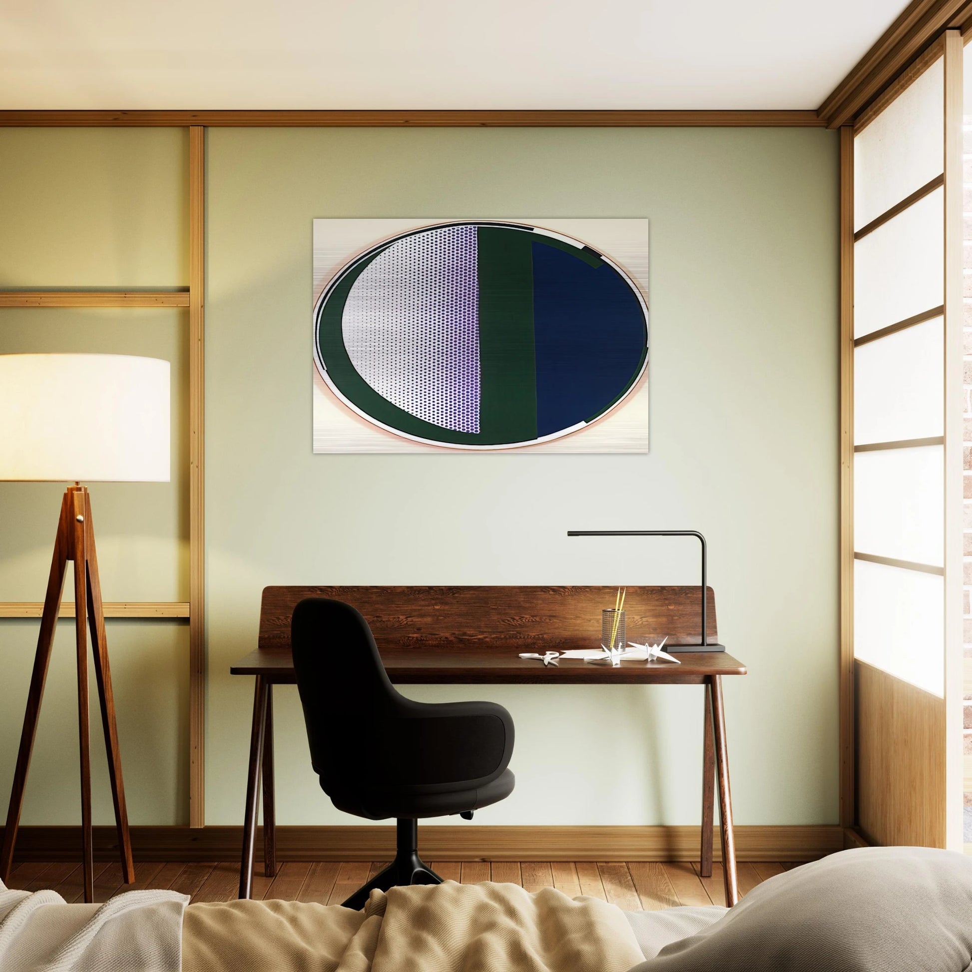 MIRROR 1972 - Roy Lichtenstein Brushed Aluminum Print - 70x100 cm / 28x40 inches | Roy Lichtenstein Aluminum Print | Roy Lichtenstein Prints