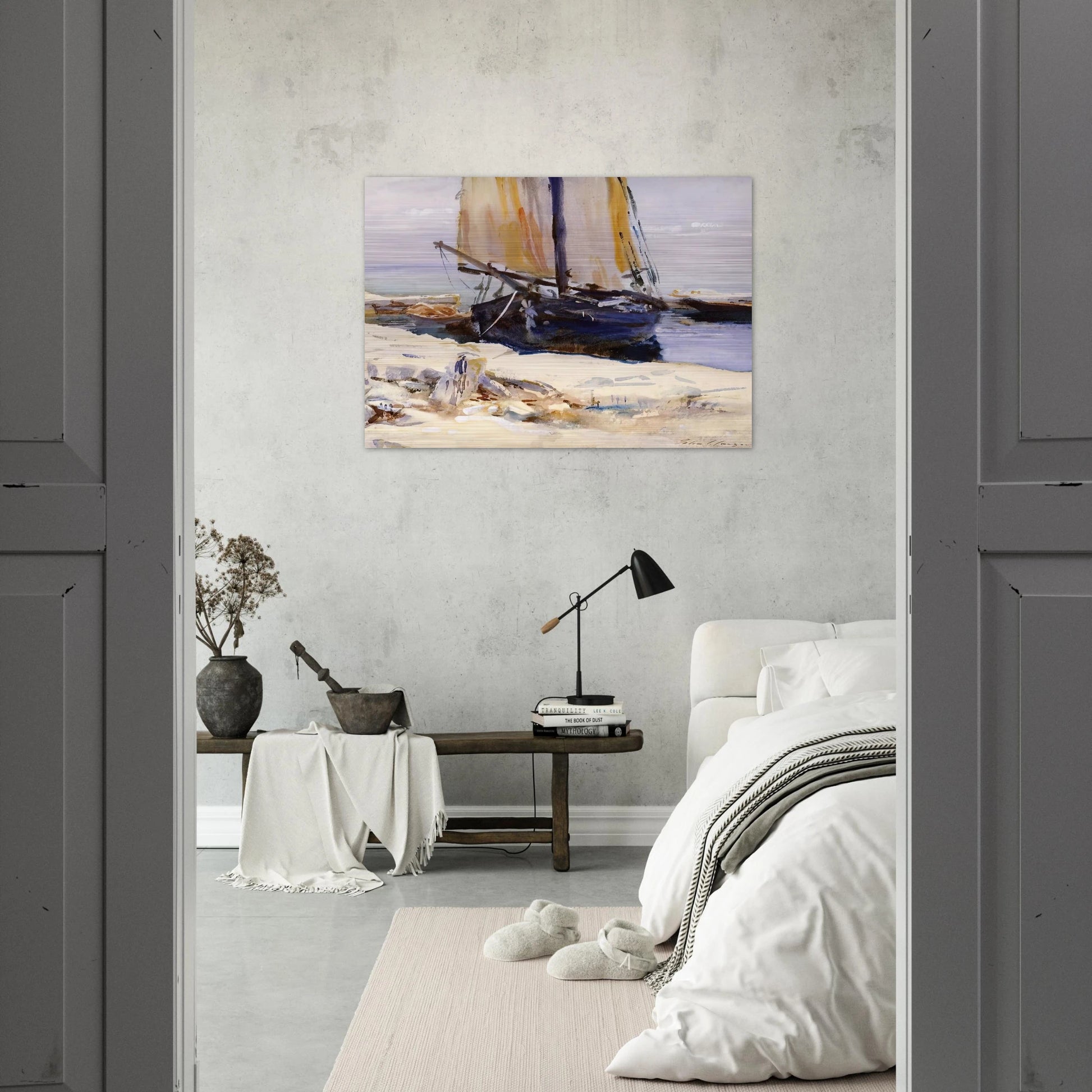Above Lake Garda at San Vigilio - John Singer Sargent Brushed Aluminum Print - 70x100 cm / 28x40 inches | John Singer Sargent Aluminum Print | John Singer Sargent Prints