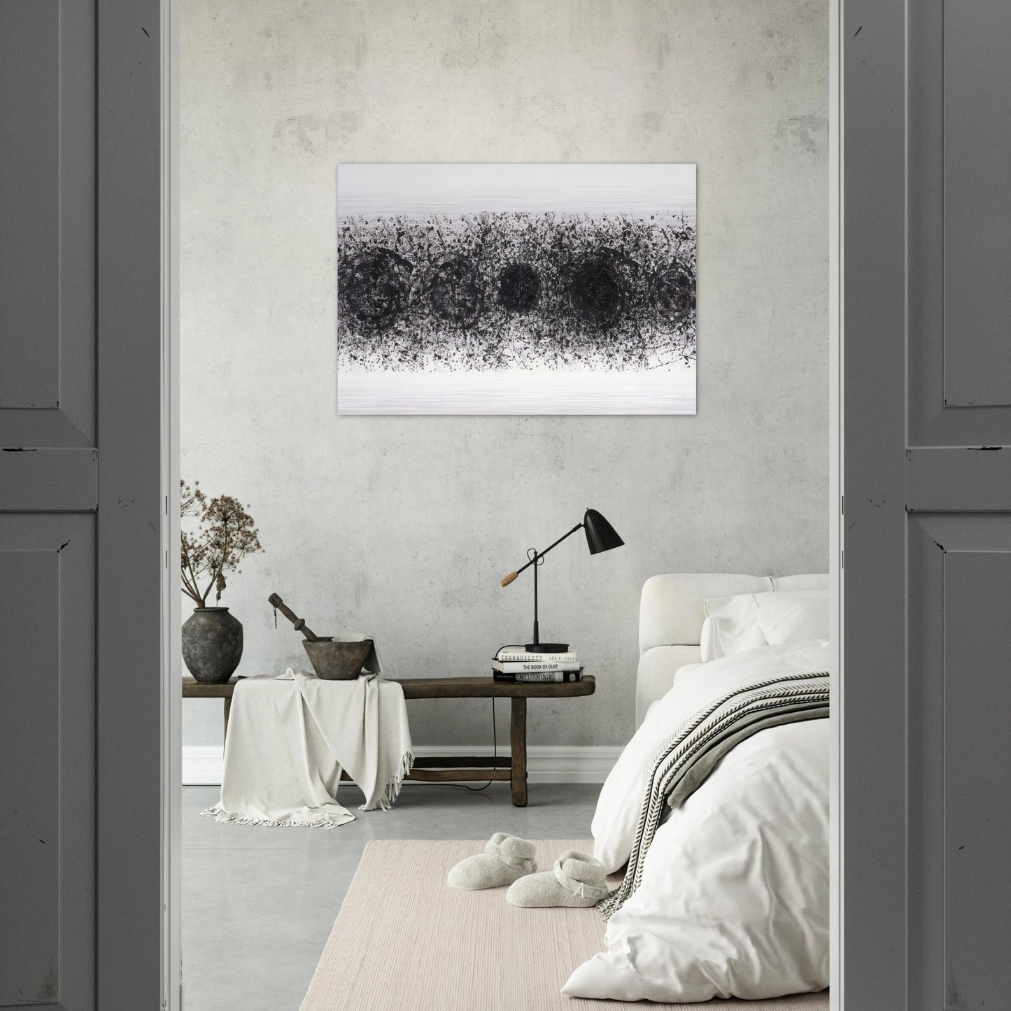 Straight Line of the Sun  L. L187  - Sam Francis Brushed Aluminum Print - 70x100 cm / 28x40 inches | Sam Francis Aluminum Print | Sam Francis Prints