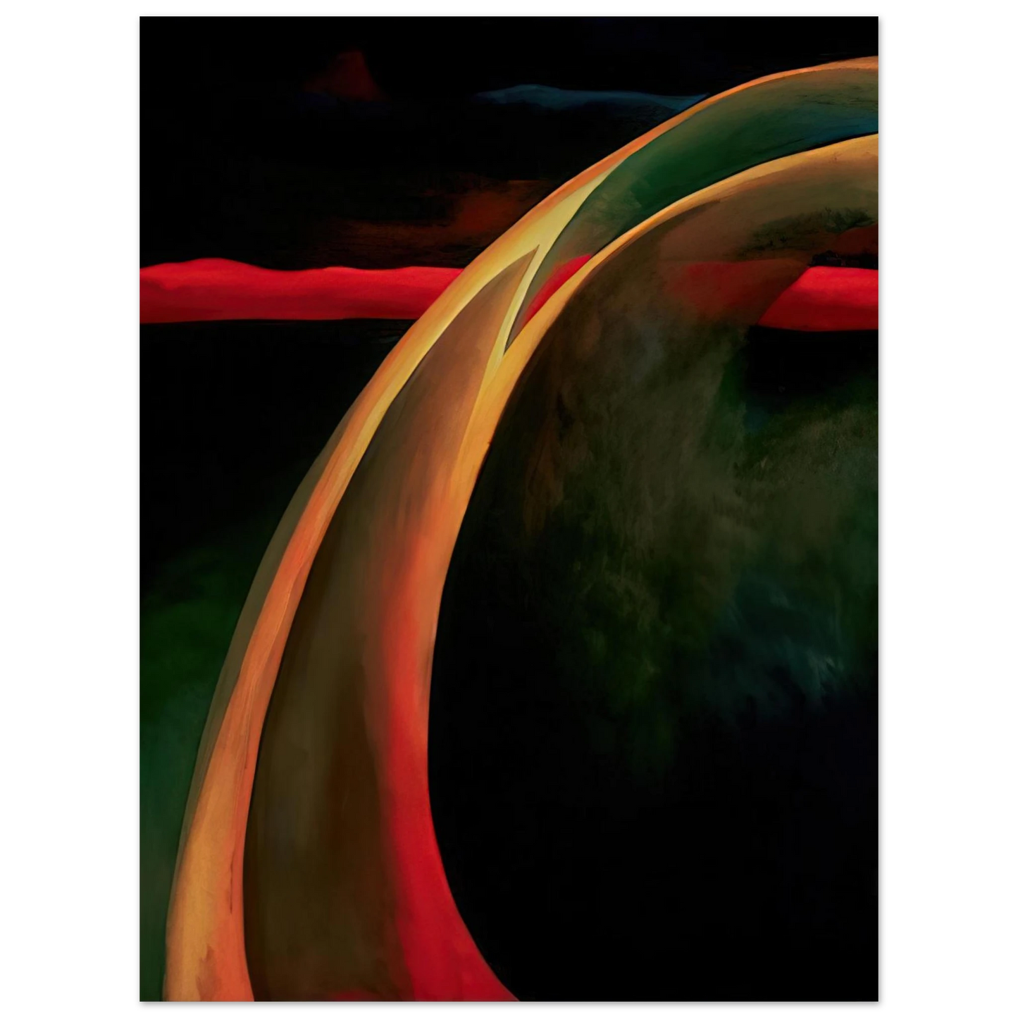Georgia O'Keeffe - Red and Orange Streak Fine Art Poster