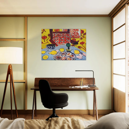 OYSTERS AND WOODEN ARMCHAIR 1943 - Henri Matisse Brushed Aluminum Print - 70x100 cm / 28x40 inches | Henri Matisse Aluminum Print | Henri Matisse Prints