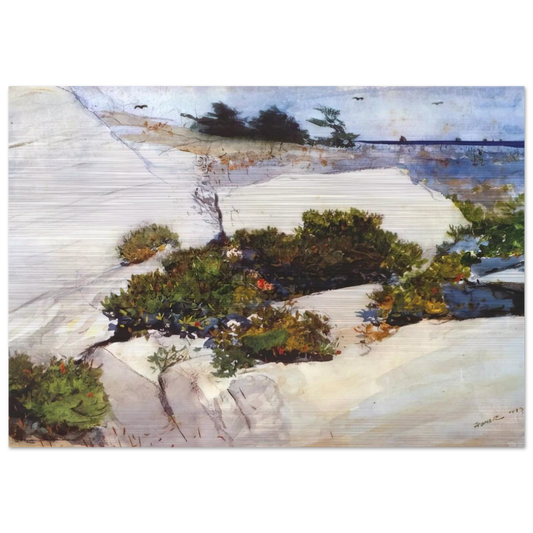 MAINE CLIFFS - Winslow Homer Brushed Aluminum Print - 70x100 cm / 28x40 inches | Winslow Homer Aluminum Print | Winslow Homer Prints
