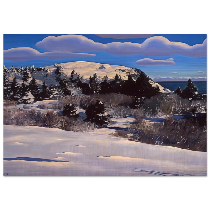 Maine Headland, Winter - Rockwell Kent Brushed Aluminum Print - 70x100 cm / 28x40 inches | Rockwell Kent Aluminum Print | Rockwell Kent Prints