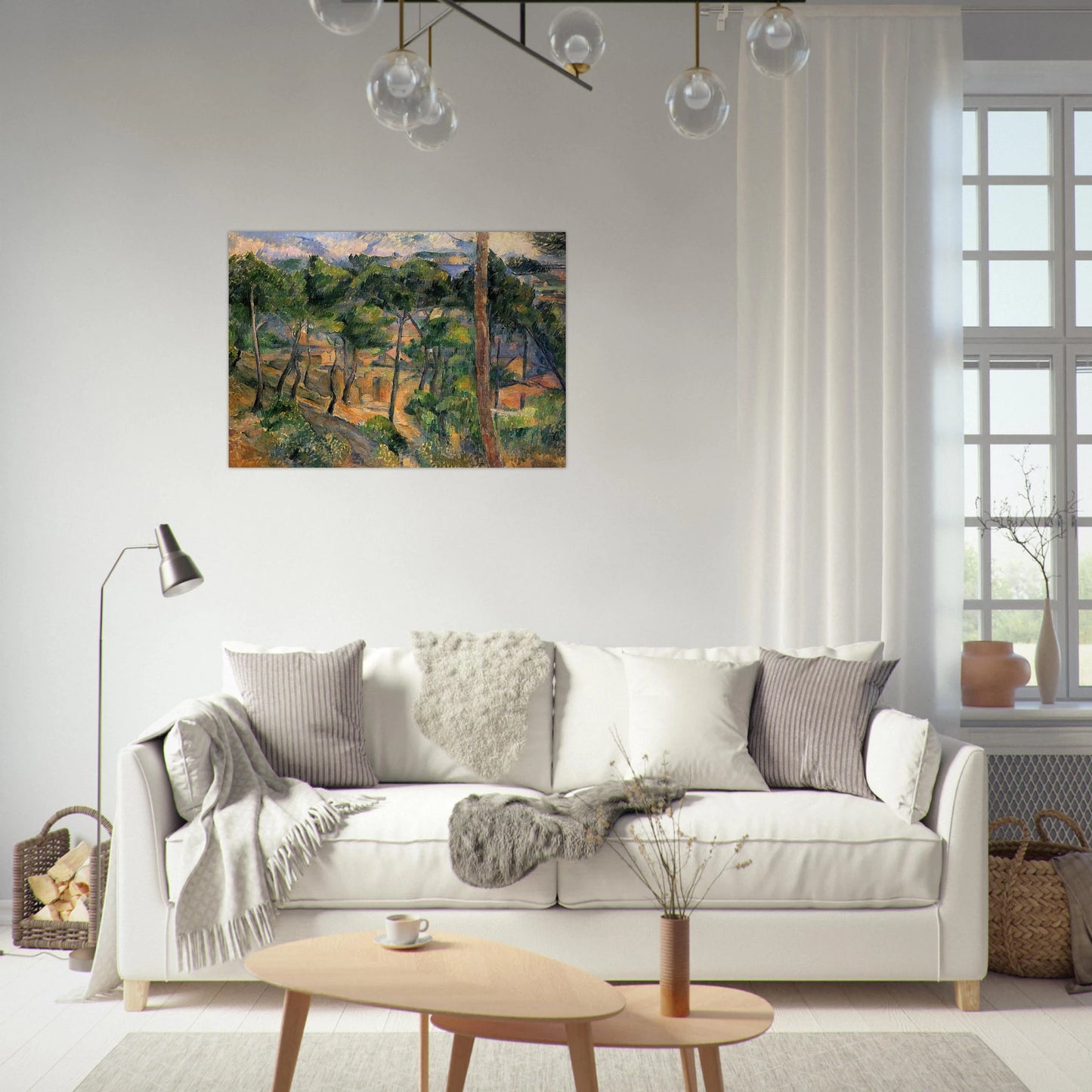 L'Estaque View Through The Pines - Paul Cézanne Brushed Aluminum Print - 70x100 cm / 28x40 inches | Paul Cézanne Aluminum Print | Paul Cézanne Prints