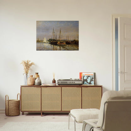 Pleasure Boats, Argenteuil, c.1872-3 oil on canvas - claude monet Brushed Aluminum Print - 70x100 cm / 28x40 inches | claude monet Aluminum Print | claude monet Prints