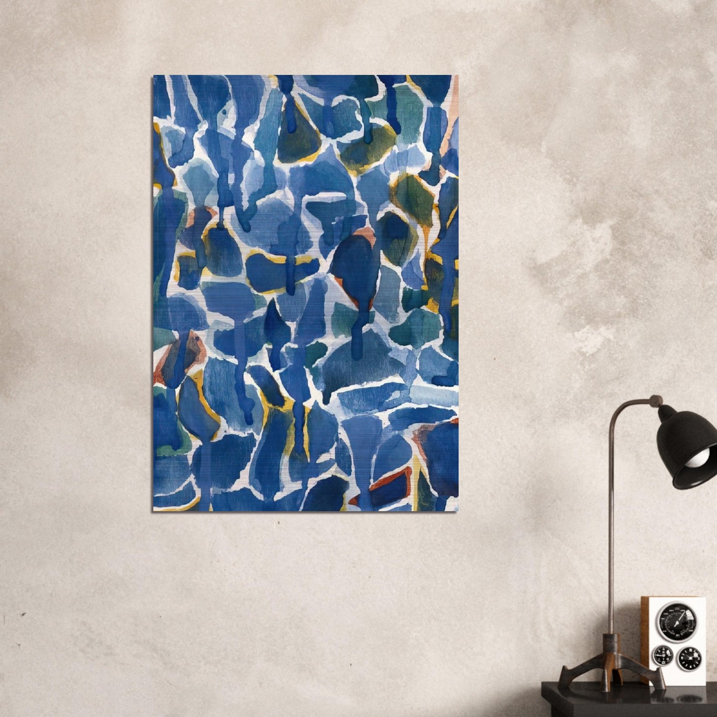 Untitled  SF54-077  - Sam Francis Brushed Aluminum Print - 70x100 cm / 28x40 inches | Sam Francis Aluminum Print | Sam Francis Prints