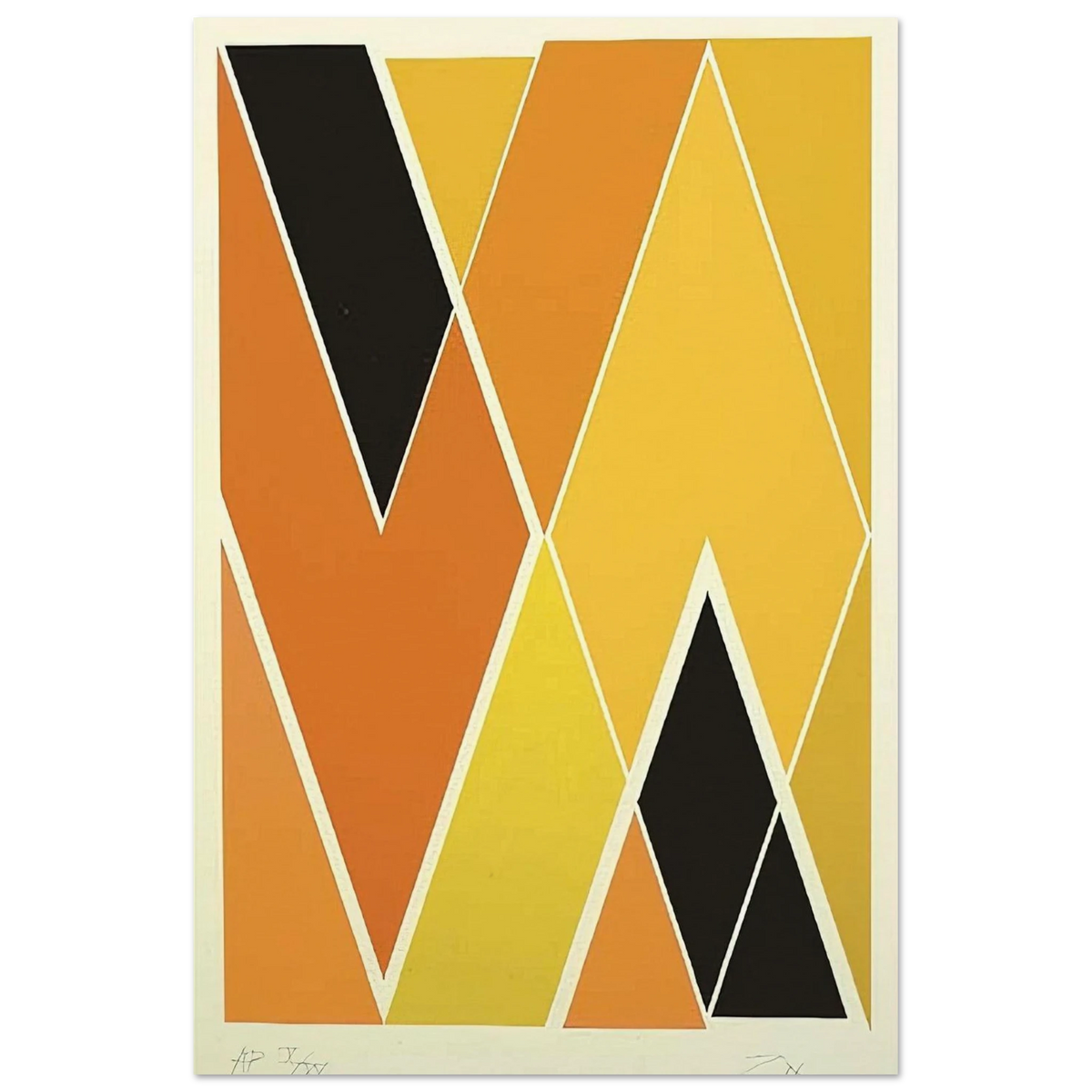 Double Diamond - Hard Edge Painting - Larry Zox Art Prints - 100x150 cm / 40x60″ inches | Larry Zox Poster | Larry Zox Prints