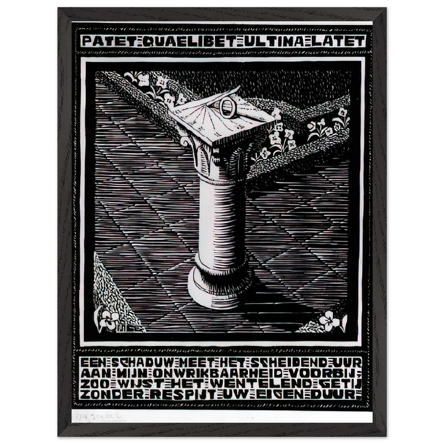 MC Escher - EMBLEMATA SUNDIAL Wall Art - 60x80 cm / 24x32 inches - Fine Art Poster-canvas - -