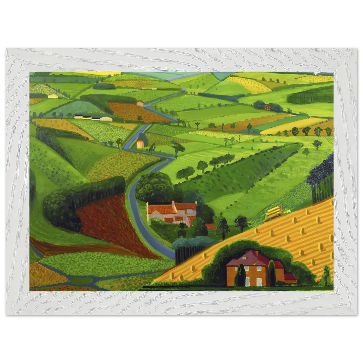 David Hockney - David Hockney Wall art - 21x29.7 cm / 8x12" - Premium Wooden Framed Poster With Fine Art Paper - Black frame