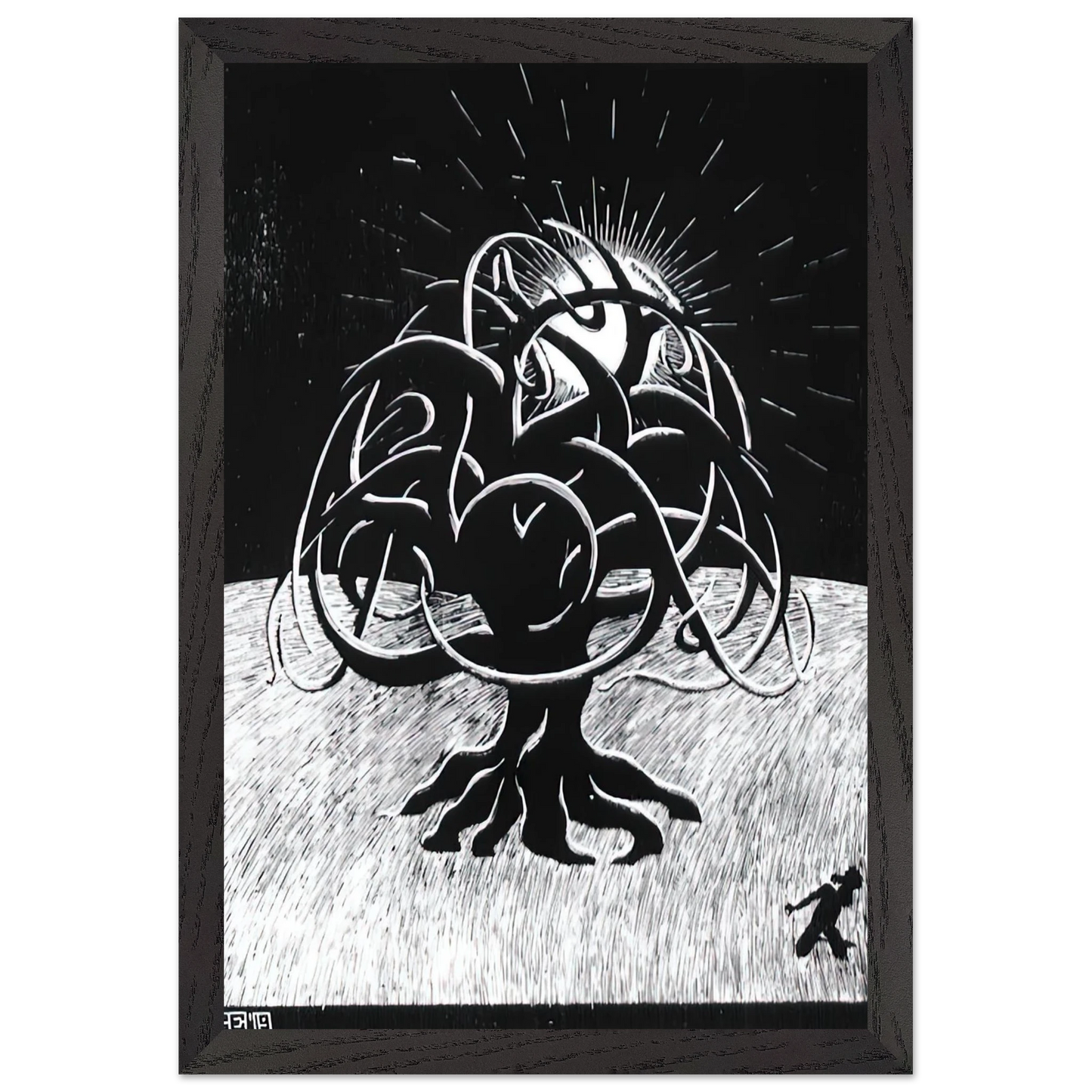 MC Escher - TWON TREE Wall Art - 30x40 cm / 12x16 inches - Fine Art Poster-canvas - -