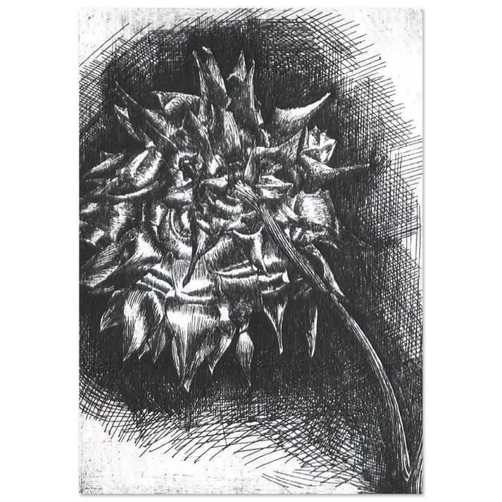 MC Escher - FLOWER Wall Art - 60x80 cm / 24x32 inches - Premium Wooden Framed Poster With Fine Art Paper - Wood frame