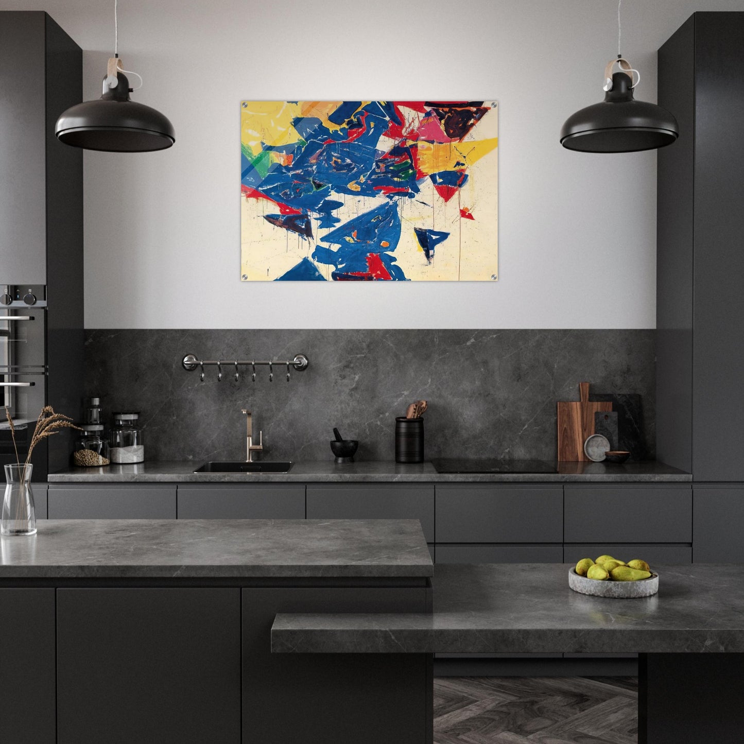 Middle Blue III - Sam Francis Acrylic Print - 70x100 cm / 28x40″ inches