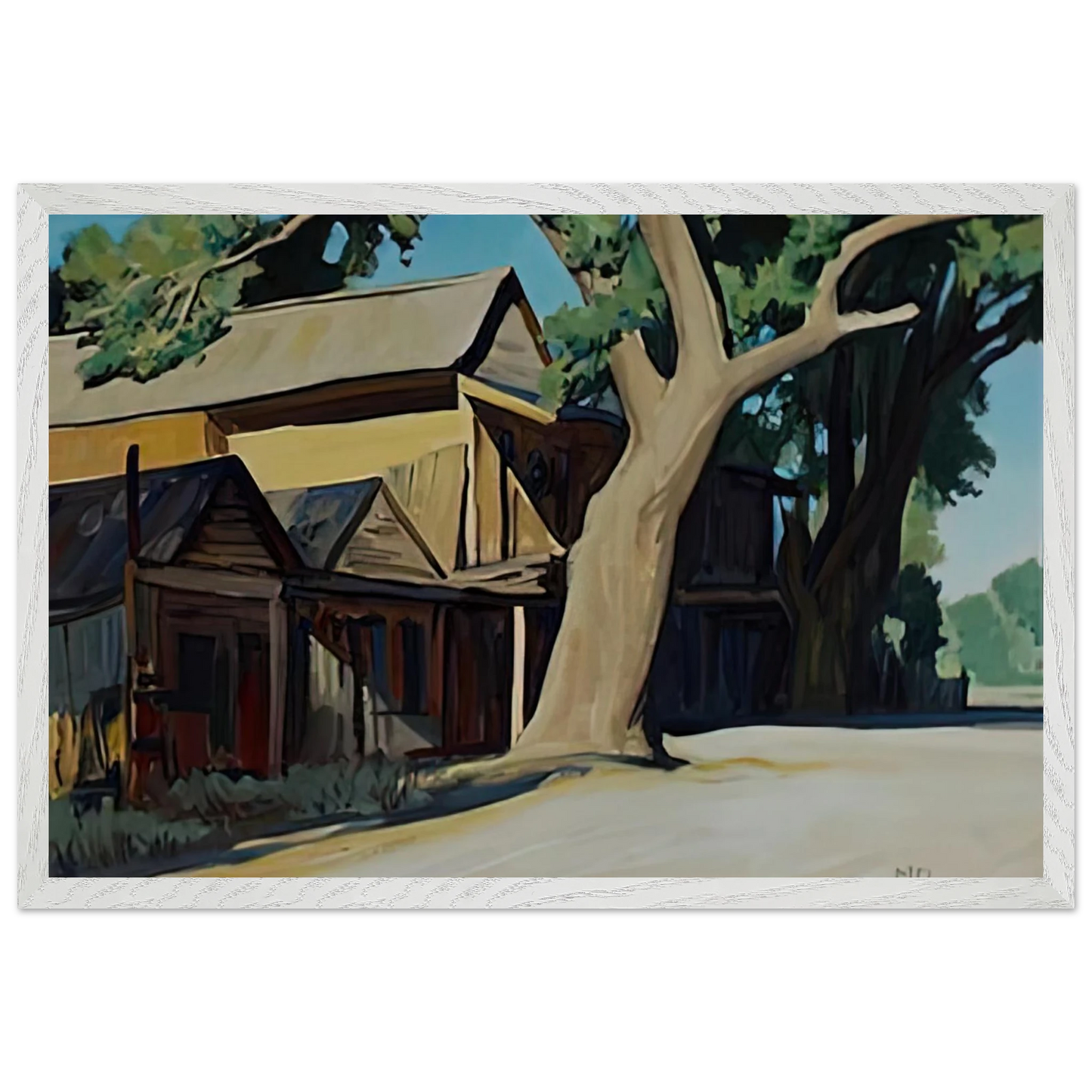 Maynard Dixon - OLD CHINATOWN CARSON CITY NEVADA 1937 Wall art - A1 (59.4 x 84.1  cm) - Fine Art Poster-canvas - -
