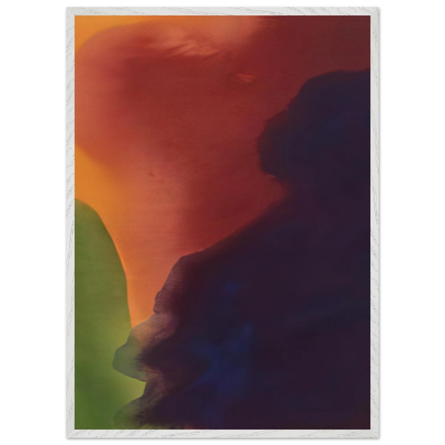 Helen Frankenthaler - Blue Atmosphere III - 1963 Wall art - 60x80 cm / 24x32 inches - Premium Wooden Framed Poster With Fine Art Paper-canvas - Wood frame