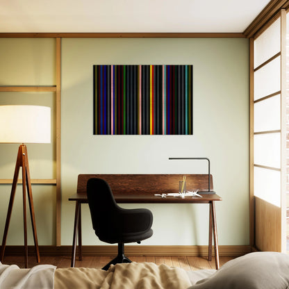 Black Grey Beat - 1964 - Gene Davis Brushed Aluminum Print - 70x100 cm / 28x40 inches | Gene Davis Aluminum Print | Gene Davis Prints