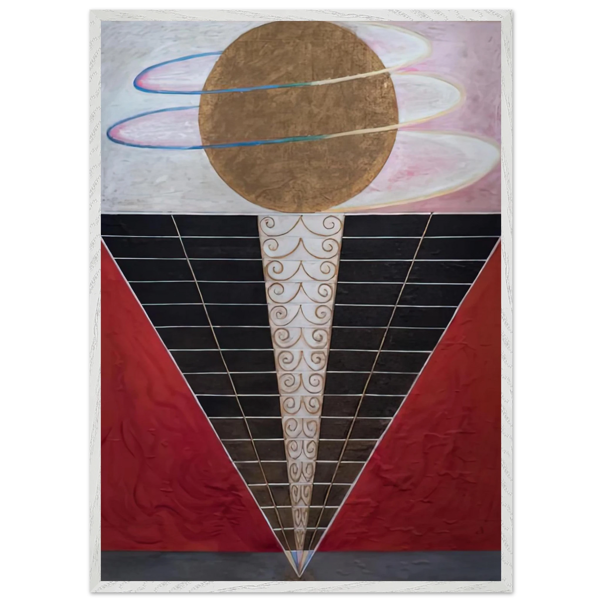 Hilma af Klint - ALTARPIECE NO 2 1915 Wall art - 40x50 cm / 16x20 inches - Premium Wooden Framed Poster With Fine Art Paper-canvas - White frame