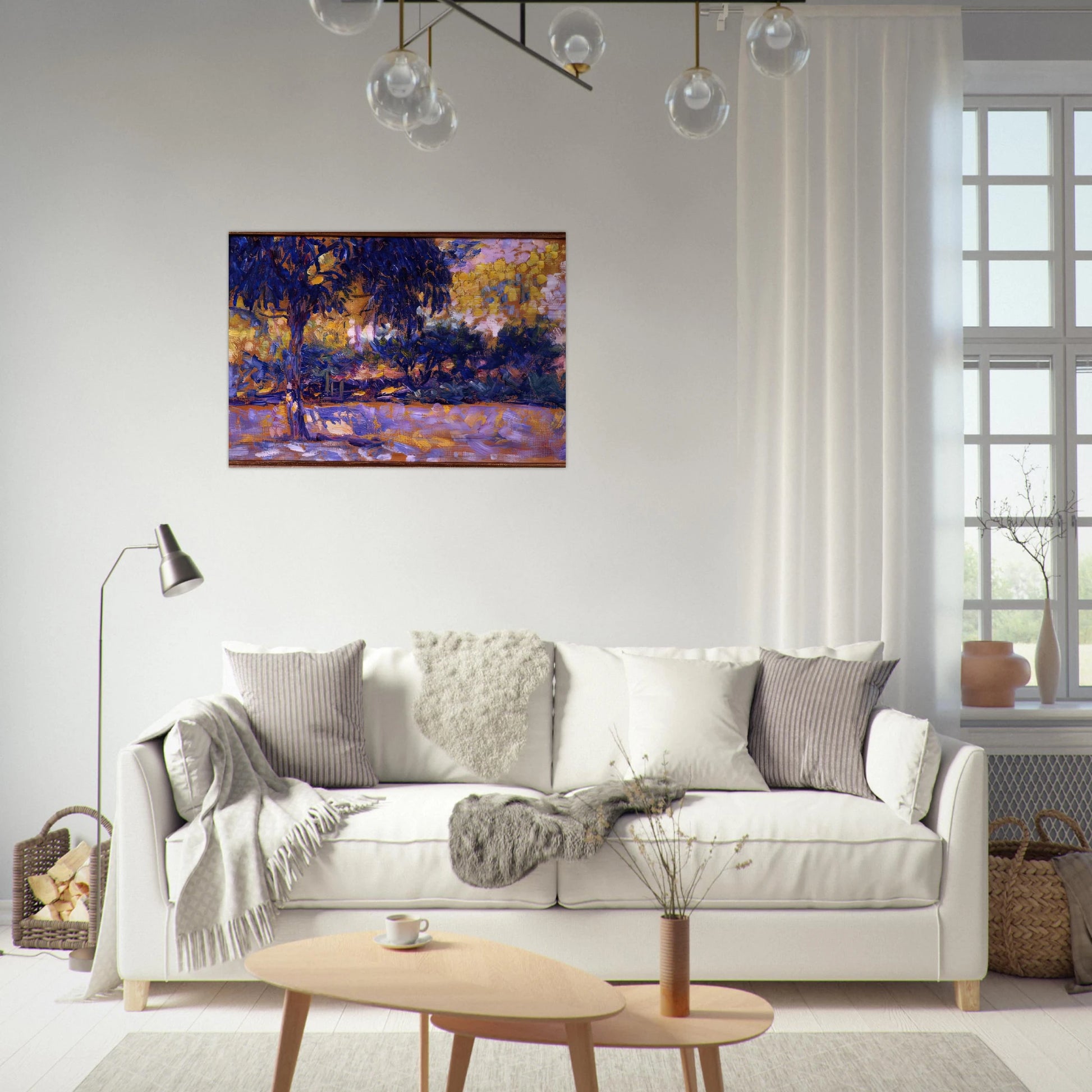 LANDSCAPE WITH EUCALYPTUS TREES AND RIVER TREES IN FRONT OF A RIVER 1908 - Henri Matisse Brushed Aluminum Print - 70x100 cm / 28x40 inches | Henri Matisse Aluminum Print | Henri Matisse Prints