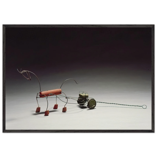 RED HORSE AND GREEN SULKY 1926 - Alexander Calder 70x100 cm / 28x40 inches Framed Art Print – Black Wooden Frame