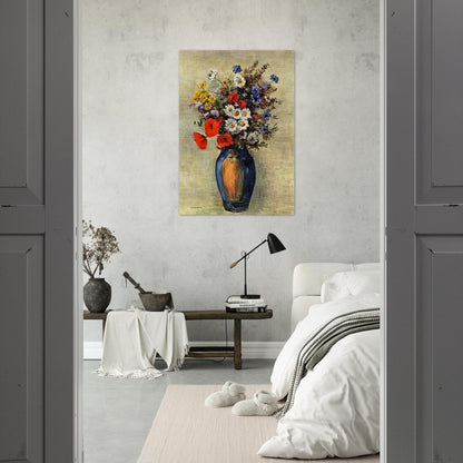 VASE OF FLOWERS 2 - Odilon Redon Brushed Aluminum Print - 70x100 cm / 28x40 inches | Odilon Redon Aluminum Print | Odilon Redon Prints