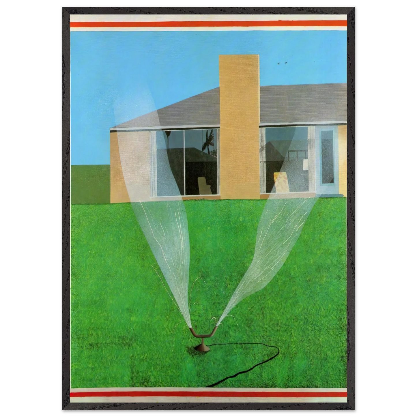 David Hockney - David Hockney Wall art - 21x29.7 cm / 8x12" - Premium Wooden Framed Poster With Fine Art Paper-canvas - Black frame