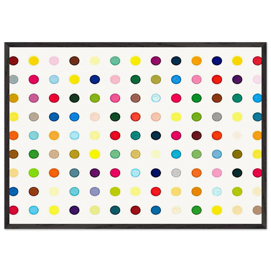 LSD - Damien Hirst 70x100 cm / 28x40 inches Framed Art Print – Black Wooden Frame