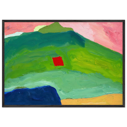 Untitled 17 - 1980 - Etel Adnan 70x100 cm / 28x40 inches Framed Art Print – Black Wooden Frame