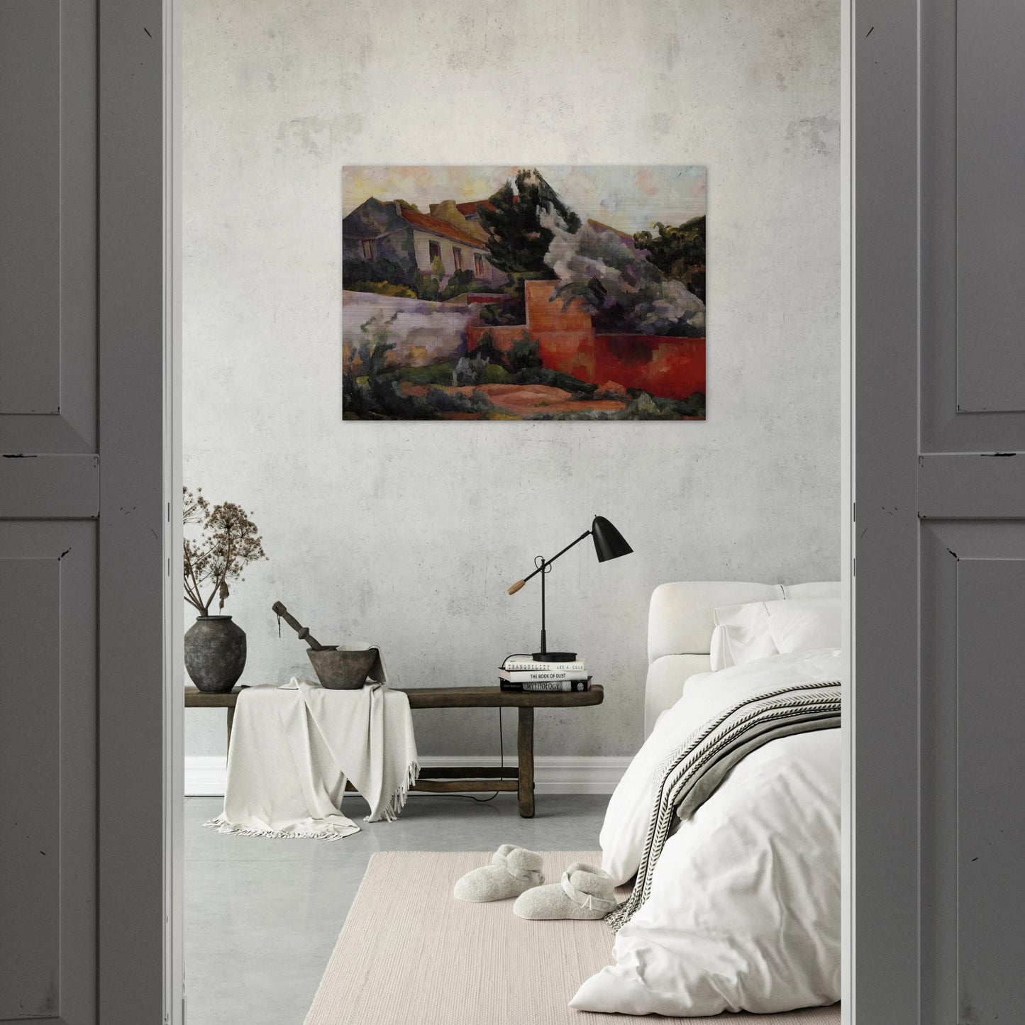 THE OUTSKIRTS OF PARIS 1918 - Diego Rivera Brushed Aluminum Print - 70x100 cm / 28x40 inches | Diego Rivera Aluminum Print | Diego Rivera Prints