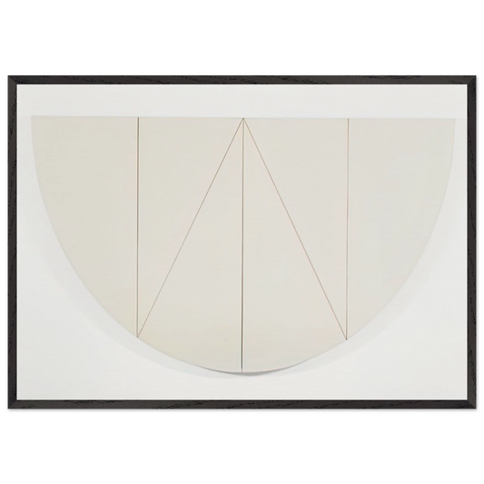 1 2 MANILLA CURVED AREA 1967 - Robert Mangold 70x100 cm / 28x40 inches Framed Art Print – Black Wooden Frame