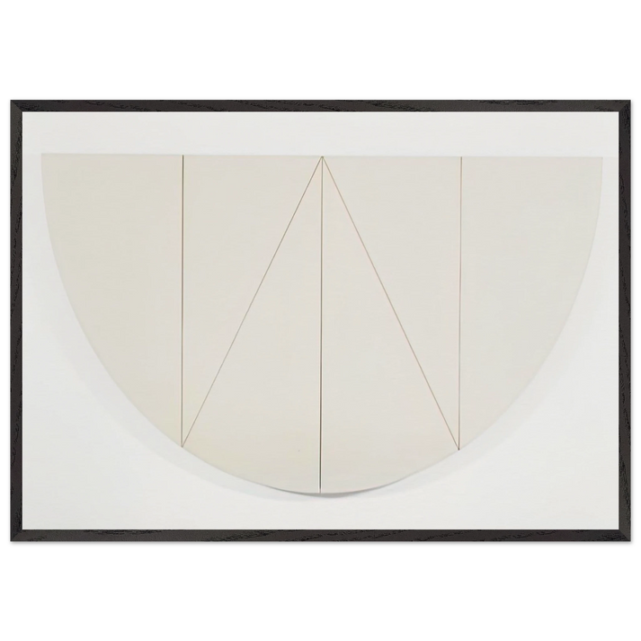 1 2 MANILLA CURVED AREA 1967 - Robert Mangold 70x100 cm / 28x40 inches Framed Art Print – Black Wooden Frame