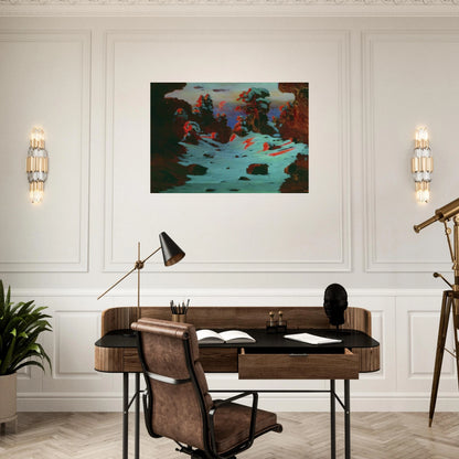 Sunset Effect - Arkhyp Kuindzhi Brushed Aluminum Print - 70x100 cm / 28x40 inches | Arkhyp Kuindzhi Aluminum Print | Arkhyp Kuindzhi Prints