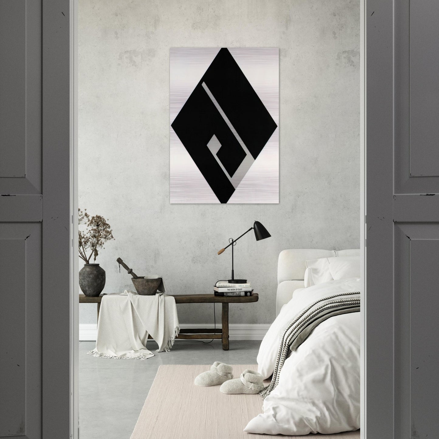 Untitled - 1984 - Bruno Munari Brushed Aluminum Print - 70x100 cm / 28x40 inches | Bruno Munari Aluminum Print | Bruno Munari Prints