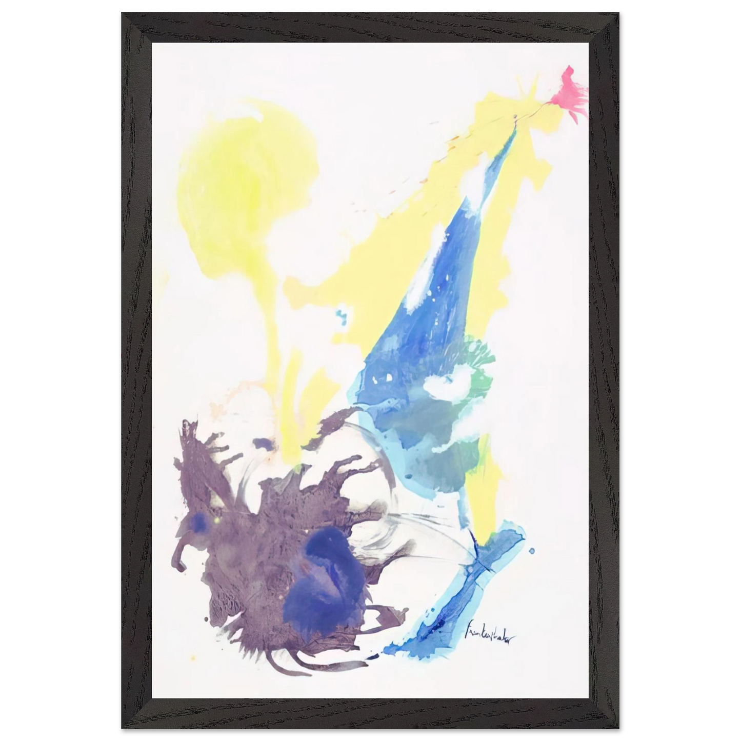 Helen Frankenthaler - Moving Day - 1961 Wall art - A2 (42 x 59.4  cm) - Premium Wooden Framed Poster With Fine Art Paper-canvas - Black frame