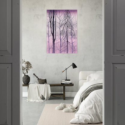 Winter woods - Eyvind Earle Brushed Aluminum Print - 70x100 cm / 28x40 inches | Eyvind Earle Aluminum Print | Eyvind Earle Prints