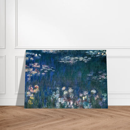 Water Lilies, Green Harmony - claude monet Brushed Aluminum Print - 70x100 cm / 28x40 inches | claude monet Aluminum Print | claude monet Prints