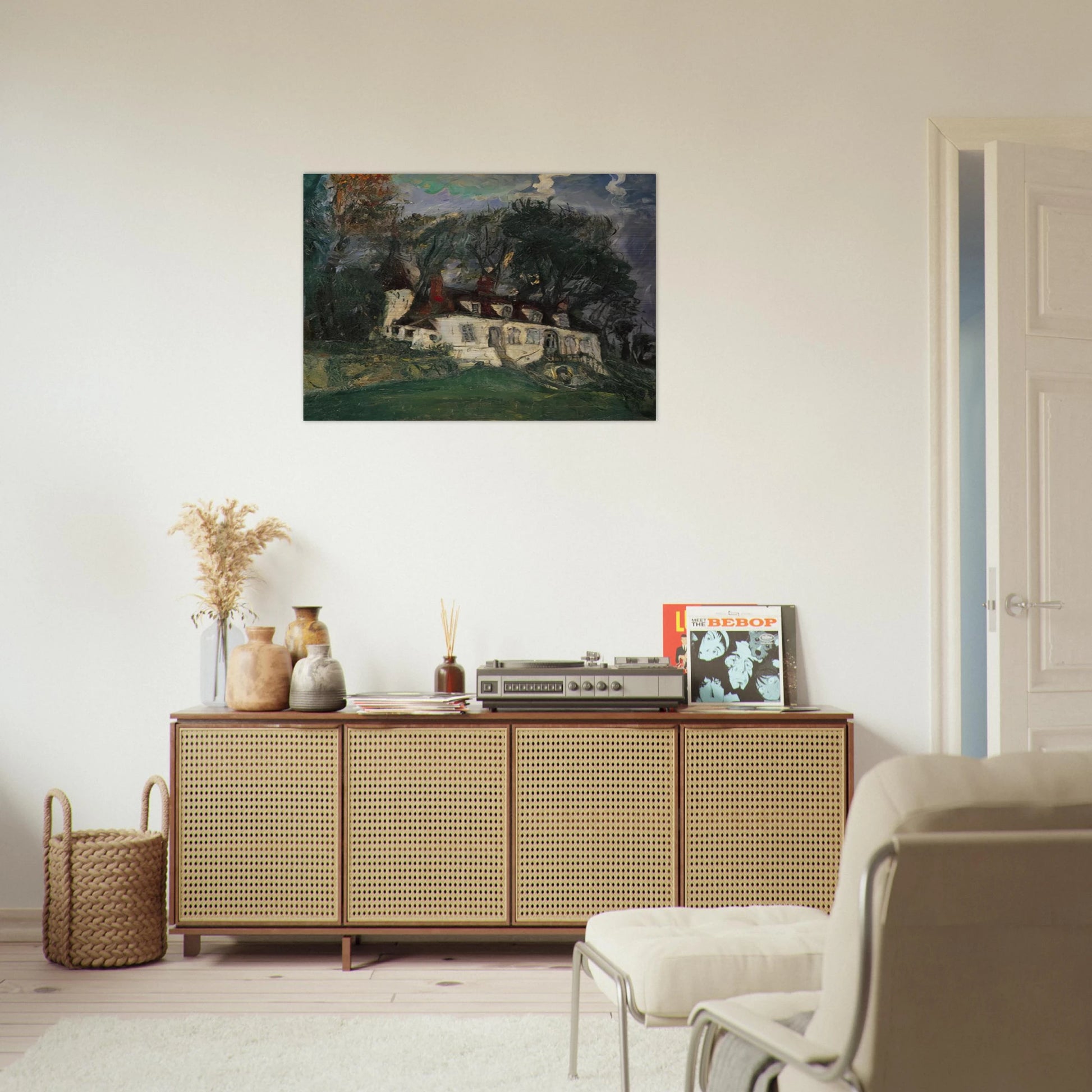 HOUSE AT OISEME 1934 - Chaim Soutine Brushed Aluminum Print - 70x100 cm / 28x40 inches | Chaim Soutine Aluminum Print | Chaim Soutine Prints