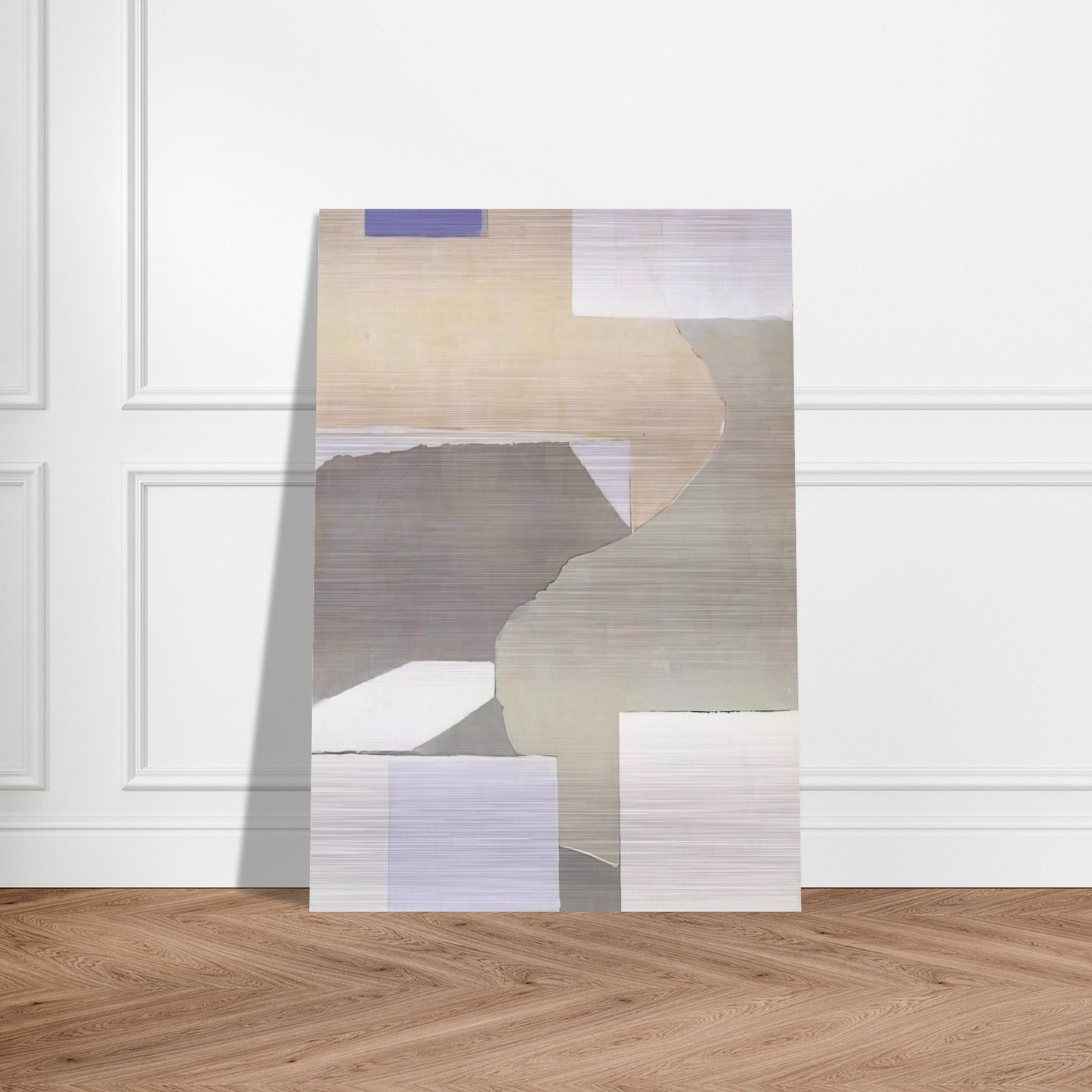 White and Brown - 1972 - Kenzo Okada Brushed Aluminum Print - 70x100 cm / 28x40 inches | Kenzo Okada Aluminum Print | Kenzo Okada Prints