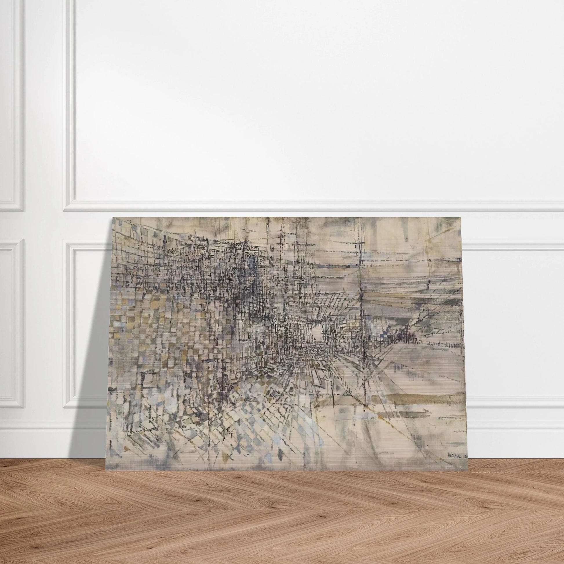 La Garde Des Anges - 1950 - Maria Helena Vieira da Silva Brushed Aluminum Print - 70x100 cm / 28x40 inches | Maria Helena Vieira da Silva Aluminum Print | Maria Helena Vieira da Silva Prints