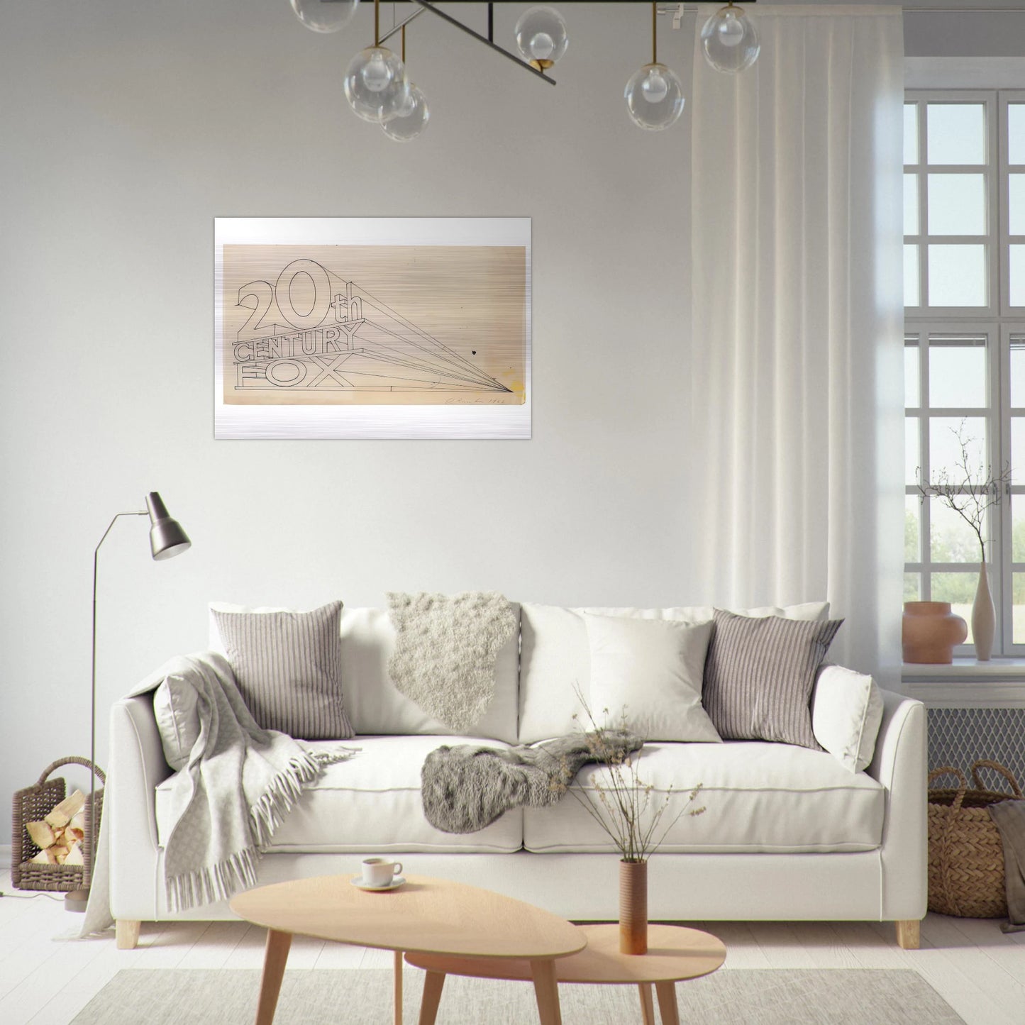 TRADEMARK STUDY 4 1962 - Edward Ruscha Brushed Aluminum Print - 70x100 cm / 28x40 inches | Edward Ruscha Aluminum Print | Edward Ruscha Prints
