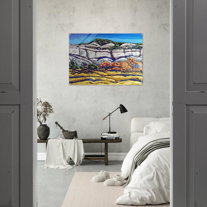 Ghost Ranch Painting - Georgia O'Keeffe Acrylic Print - 70x100 cm / 28x40″ inches