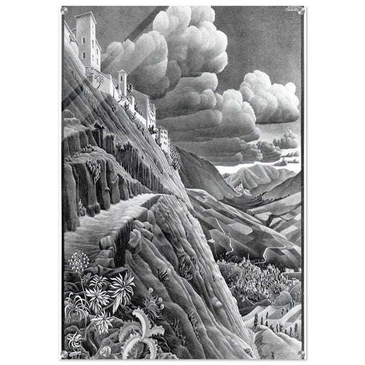 CASTROVALVA - MC Escher Acrylic Print - 70x100 cm / 28x40″ inches | Maurits Cornelis Escher Prints