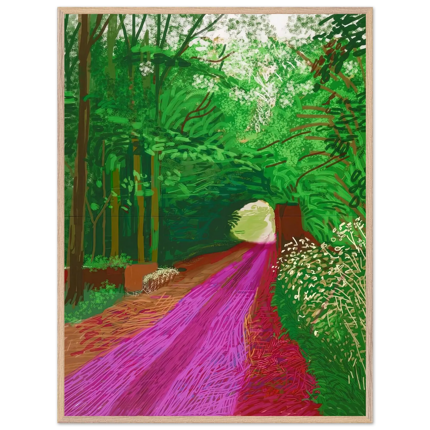David Hockney - David Hockney Wall art - 70x100 cm / 28x40 inches - Premium Wooden Framed Poster With Fine Art Paper - Black frame