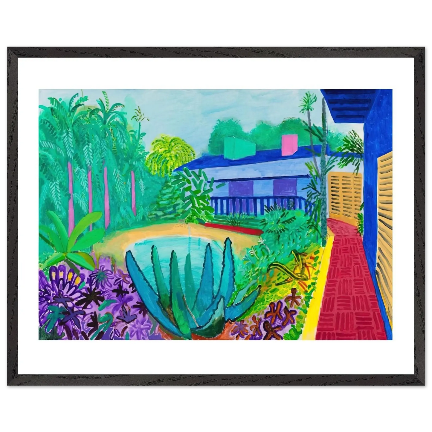 David Hockney - David Hockney Wall art - 50x70 cm / 20x28 Inches - Premium Wooden Framed Poster With Fine Art Paper - Wood frame