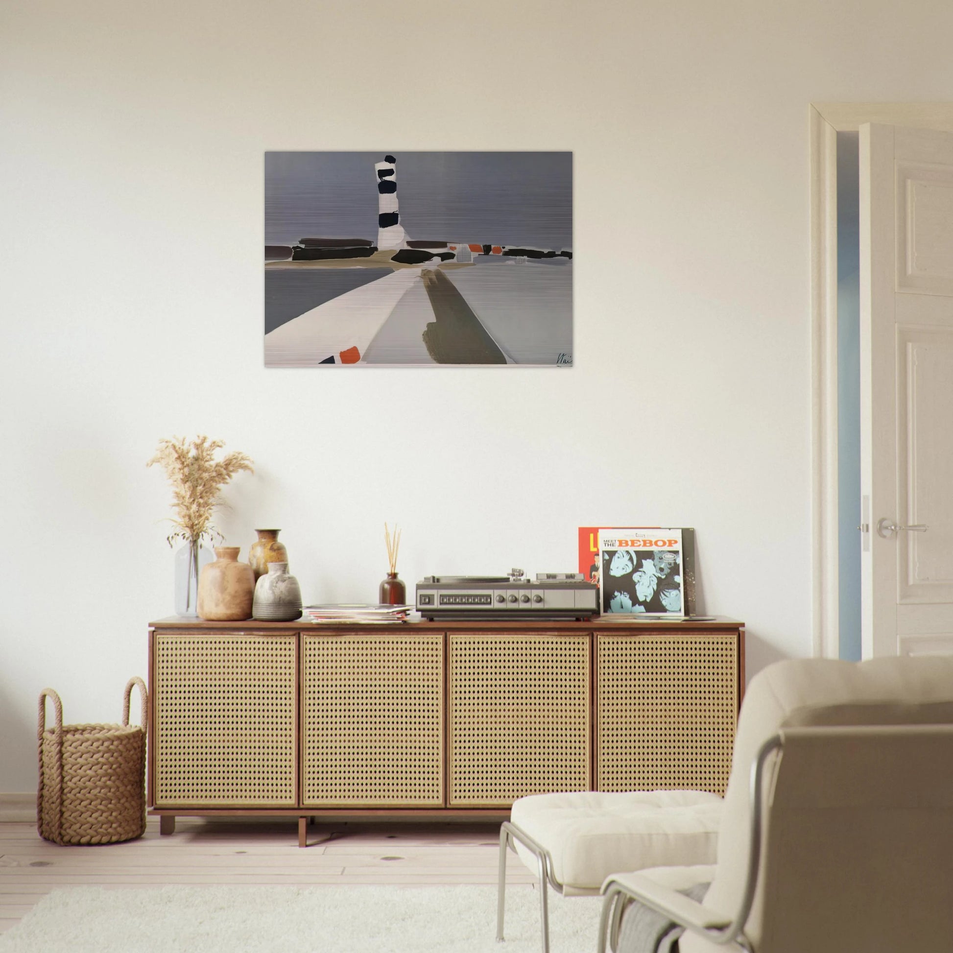 Le Phare - 1952 - Nicolas de Stael Brushed Aluminum Print - 70x100 cm / 28x40 inches | Nicolas de Stael Aluminum Print | Nicolas de Stael Prints