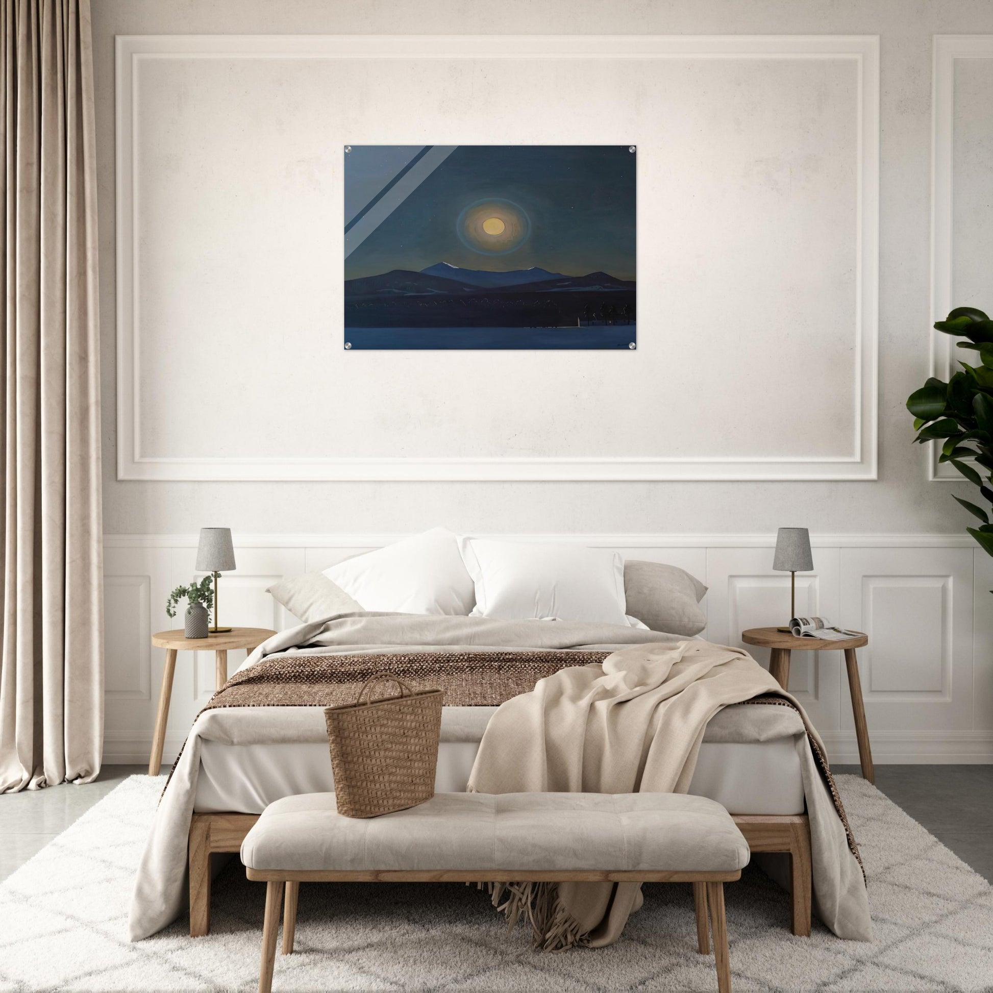 Moonlight, Winter - Rockwell Kent Acrylic Print - 70x100 cm / 28x40″ inches
