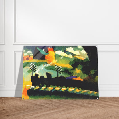 MURNAU VIEW WITH RAILWAY AND CASTLE 1909 - Wassily Kandinsky Acrylic Print - 70x100 cm / 28x40″ inches